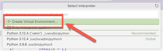 Create virtual environment